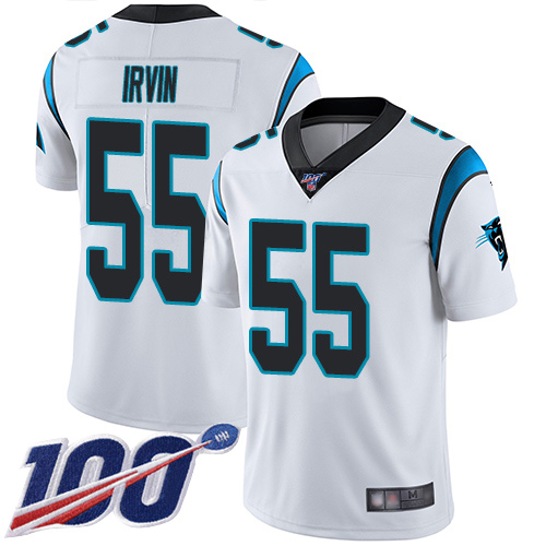 Carolina Panthers Limited White Youth Bruce Irvin Road Jersey NFL Football #55 100th Season Vapor Untouchable